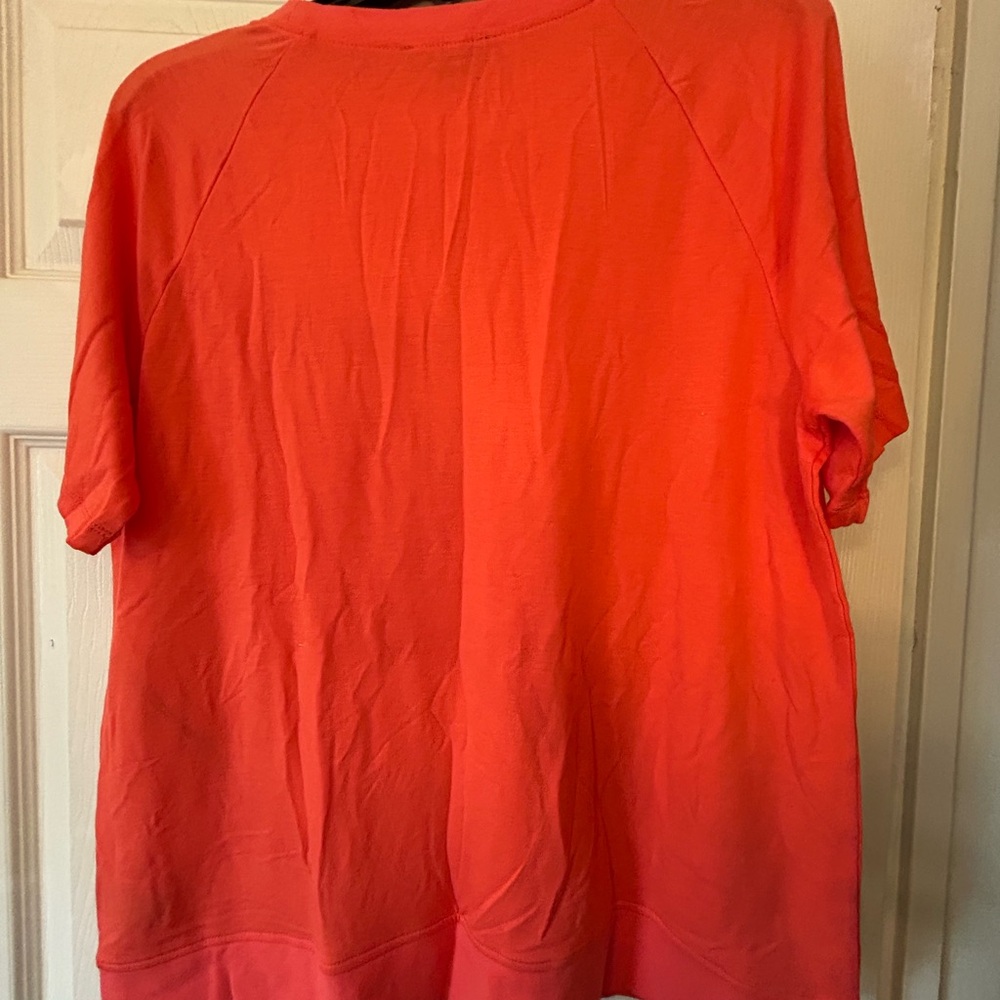 NWT Diane Gilman Top short sleeve orange size L - Picture 3 of 11
